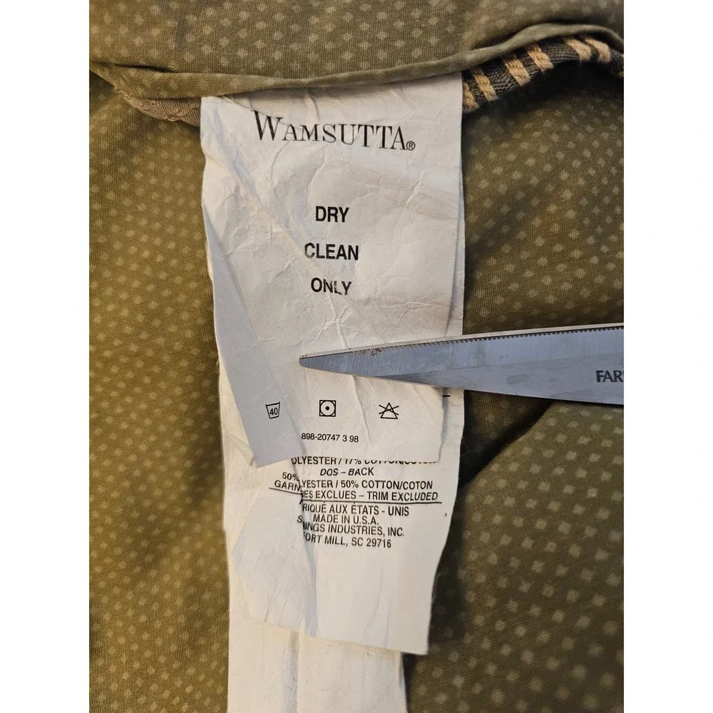 Wamsutta 90s Queen Comforter+Shams Floral Damask Stripe Jacquard Sage USA 92x96